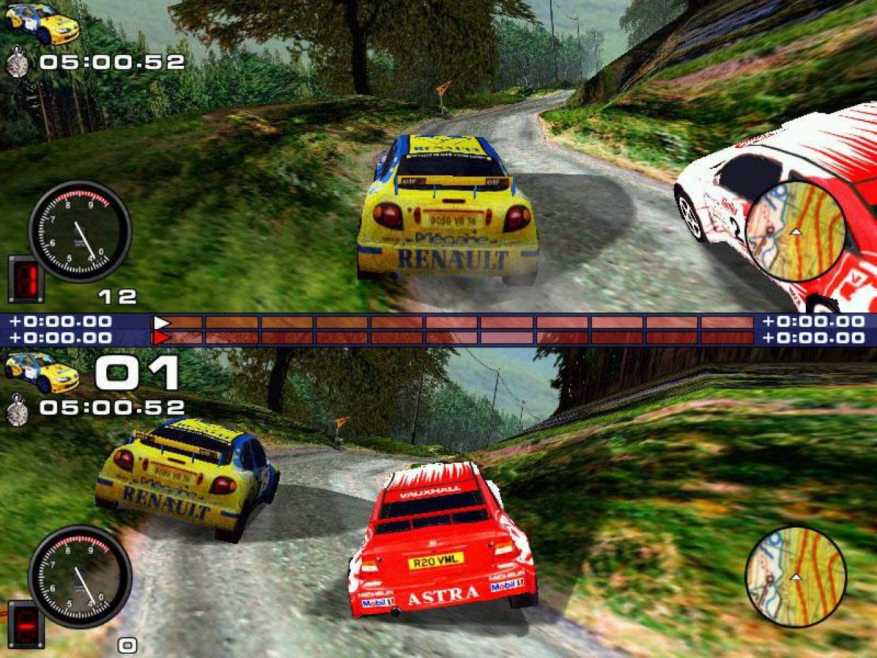 [26/11/2001] LEISTUNGSTEST Im Arcade-Modus können zwei Spieler gleichzeitig an einem Rennen teilnehmen. Die Geschwindigkeit sinkt allerdings.